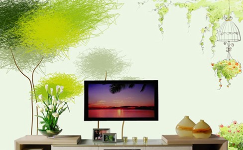 附有春意的墙纸设计 春天还会远吗