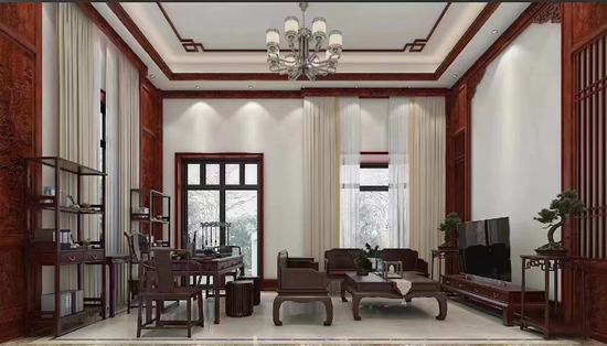 古典美韵的中式红木装修,营造真实的高雅境界