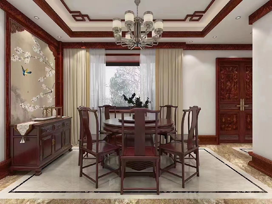 古典美韵的中式红木装修,营造真实的高雅境界