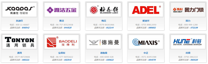 中国十大锁具品牌最新排名整理