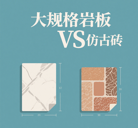 客厅瓷砖品牌推荐:大规格岩板VS仿古砖,哪款更显高级?