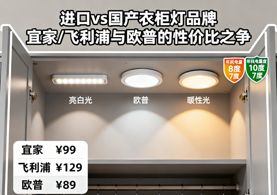 进口vs国产衣柜灯品牌:宜家/飞利浦与欧普的性价比之争