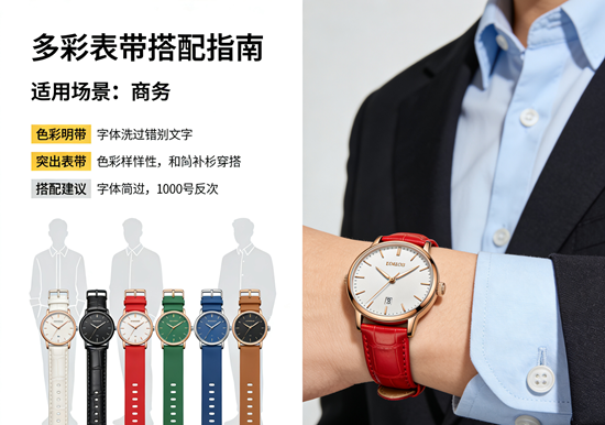多彩表带搭配指南:钟表配件色彩心理学解析