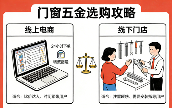 门窗五金品牌渠道策略:线上电商VS线下门店选购攻略