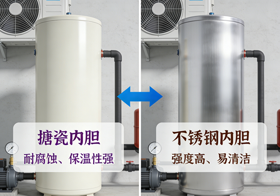 空气能品牌水箱材质:搪瓷内胆VS不锈钢内胆怎么选?
