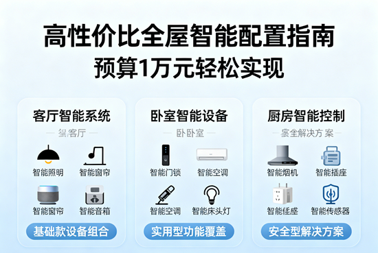 高性价比智能家居品牌推荐:预算1万元搞定全屋智能